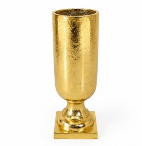 Premium Modern Luxury Fancy Premium Aluminum Raw Gold Fancy Metal Table Top Decorative Flower <b>Vase</b> Home Decorative <b>Mini</b> <b>Vase</b> - Product Image 2