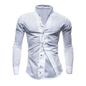 Chemise à manches longues boutonnée pour homme, décontractée, respirante, pour le travail, infroissable, col classique - Product Image 4