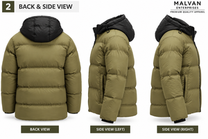 <b>Men</b> Plus Size Zipper Bomber <b>Coat</b> Jacket Custom Winter Warm Lightweight Windproof Puffer Outdoor Casual Fashion Wholesale OEM ODM - Product Image 2