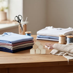 Etichette in Legno Ilan 5x0,5 Cm con Corda di Iuta, Confezione da 6 per Etichettatura di Indumenti - Product Image 2