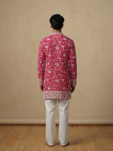 Premium <b>Men's</b> <b>Kurta</b> Pant Set with Embroidered Silk <b>Kurta</b> - Product Image 6