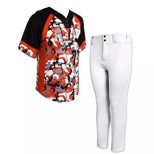 Uniformes de Béisbol Personalizados al por Mayor para Hombre, Ropa Deportiva Transpirable de Poliéster, Diseño Propio, Uniforme de Béisbol Liso con OEM - Product Image 1