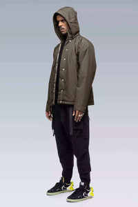 Custom <b>Men's</b> Waterproof Techwear <b>Jacket</b> Urban Tactical Windbreaker Cyberpunk Hooded Streetwear Functional Olive Green Parka Coat - Product Image 4