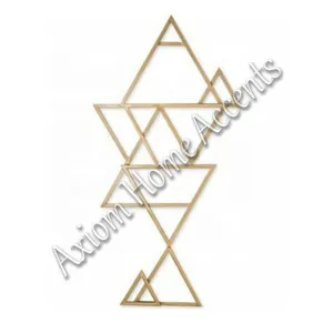 Décoration murale en métal au design géométrique par Axiom Home Accents pour les espaces de vie modernes ou les bureaux, minimaliste et élégante - Product Image 3