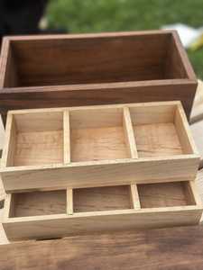 Eco Friendly Solid Wood Jewelry <b>Box</b> Multi Tier Jewelry Organizer with Sliding <b>Drawer</b> Ring Display Earring Holder <b>Storage</b> <b>Box</b> - Product Image 6
