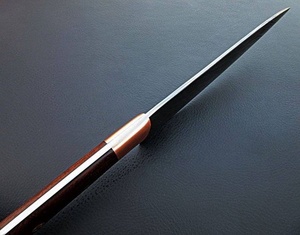 Couteau de chef artisanal en acier Damas avec manche en bois de rose, couteau de cuisine professionnel, usine OEM ODM - Product Image 2