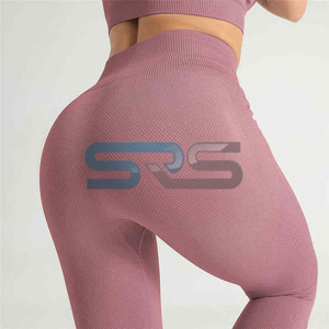 Nouvel ensemble de yoga pour femmes en coton uni, legging taille haute et brassière de sport, deux pièces, vêtements de fitness, vêtements de sport pour la gym, vente en gros - Product Image 1