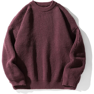 Suéter para Hombre, Cuello Redondo, Clásico, Antipilling, Viscosa y Algodón, Tejido Suave, Informal, para Combinar en Capas, con Logotipo Frontal, Top de Invierno - Product Image 1