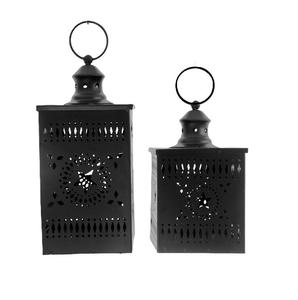 Lámpara marroquí de cristal azul púrpura hecha a mano, linterna colgante de Metal para decoración del hogar para fiestas musulmanas Eid directamente desde la India - Product Image 6