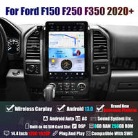 Autoradio AuCar 14,4'' Android 13 avec GPS pour Ford F150 F250 F350 Raptor 2015-2021, lecteur DVD multimédia pour voiture