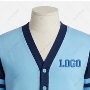 customized Spelman college VARSITY STRIPED ARM <b>CARDIGAN</b> V-neck <b>Cardigan</b> Chenille Embroidery Long Sleeve Regular Fit Winter - Product Image 5