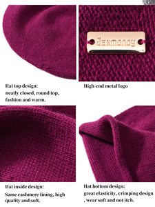 Fashion Beanie Custom Logo Knitted Winter <b>Hat</b> Warm Cuffed Ribbed Stretch Skull Cap <b>Men</b> Women Streetwear Headwear - Product Image 3