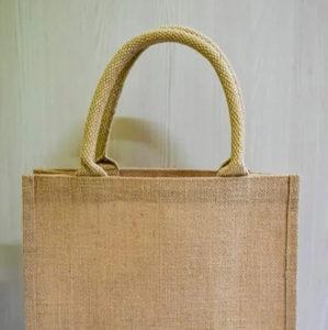 Bolso de Yute con Cierre de Cremallera, Bolso Tote de Base Ancha para Compras, Playa, Uso Diario, para Hombres y Mujeres - Product Image 2