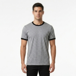Camisetas de manga corta para hombre, corte regular, 100% algodón, lisas, personalizables, de alta calidad, transpirables, de secado rápido, a bajo precio. - Product Image 4