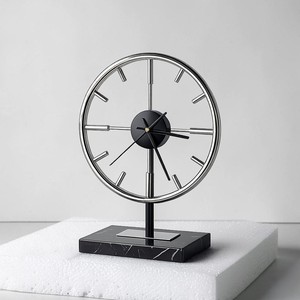 Kraft World TBI-85 Metal Marble Battery Operated Eco-Friendly Waterproof Sound Machine Alarm Projection Desk/<b>Table</b> <b>Clocks</b> - Product Image 1