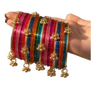 Bracelets en perles plaqués argent/or, couleurs et tailles personnalisées, très demandés, pour femmes, style traditionnel indien/pakistanais, mariage kashmiri - Product Image 1