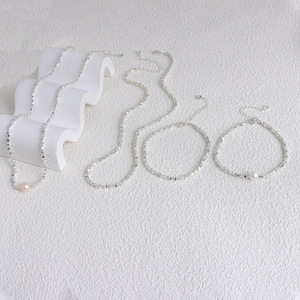 High Luxury South Korean Freshwater <b>Pearl</b> <b>Necklace</b> Broken <b>Silver</b> Starry Sky Personalized Freshwater <b>Pearl</b> - Product Image 3