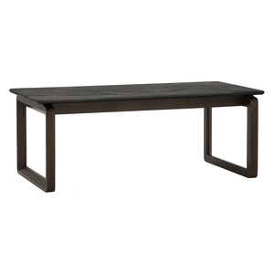 Modern Dining <b>Table</b> High Pressure Laminated Surface with Curved <b>Leg</b> Wooden Base <b>for</b> Home and Apartment - Product Image 1