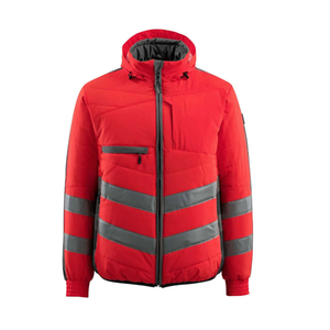 Vêtements de sécurité pour hommes en gros, coupe-vent de chantier, softshell imperméable, veste de protection extérieure réfléchissante avec fermeture éclair - Product Image 1