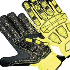 Guantes de Impacto Reforzados Anticorte, Guantes Mecánicos de TPE de 10 mil, Puño Ajustable, Impermeables, para Seguridad en Campos Petroleros - Product Image 2