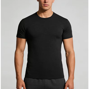 T-shirt en coton à col rond pour homme, respirant, doux, léger, confortable, décontracté, pour un usage quotidien, été - Product Image 1
