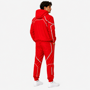 Custom Solid Color Unisex Windbreaker Tracksuit <b>Reflective</b> Hooded <b>Jacket</b> Sportswear Set Breathable Lightweight Summer <b>Running</b> 2 - Product Image 3