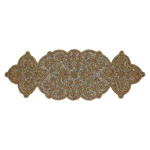Designer Seed Beads Embroidery <b>Table</b> <b>Runner</b> With Custom Pattern Artwork Boho Style Beaded Embroidered <b>Table</b> <b>Runner</b> For Rusti - Product Image 3