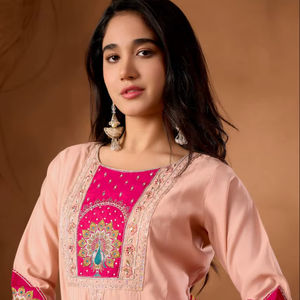 Anarkali Kurti pour mariage et occasions spéciales avec palazzo et dupatta - Product Image 1