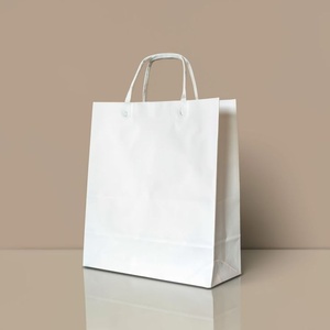 Bolsas de Compra de Papel Biodegradables Hechas a Mano con Logotipo Personalizado para Tiendas Minoristas Ecológicas, Marcas de Estilo de Vida, Uso en Embalaje Promocional - Product Image 1