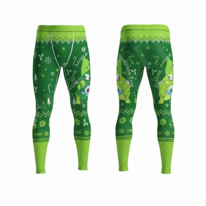 Leggings Térmicos de Compresión para Hombre con Logotipo de Marca Personalizado, Color Morado, OEM, Pantalones Deportivos para Yoga y Running - Product Image 6