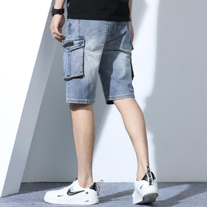 Nouvelle Arrivée 2026 – Short en Jean Homme Effet Vieilli Coupe Slim Longueur Genou Bleu Style Streetwear 100% Coton Cargo - Product Image 6