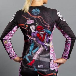เสื้อรัดกล้ามเนื้อแขนยาวสำหรับผู้หญิง MMA BJJ ป้องกันแสงแดด UPF50 ระบายอากาศได้ดี พร้อมโลโก้แบบกำหนดเองได้ - Product Image 2
