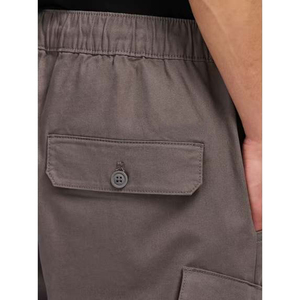 Men's Dark Gray <b>Pants</b> Elastic Waist Drawstring Multiple Pockets Casual Midweight custom demand Fabric Autumn Wear - Product Image 4