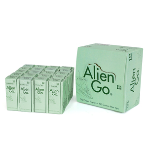 กระดาษมวนบุหรี่ Alien Go สีเขียว พร้อมก้านกรองฝ้าย บรรจุ 20 เล่มต่อกล่อง อุปกรณ์สำหรับสูบบุหรี่ บรรจุภัณฑ์แบบกำหนดเอง รับผลิตแบบ OEM - Product Image 2