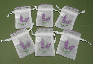 Pochette en organza brodée personnalisée avec logo, recyclable, douce, couleur lavande, avec cordon de serrage, pour sachets parfumés Scentsy, emballage cadeau - Product Image 3