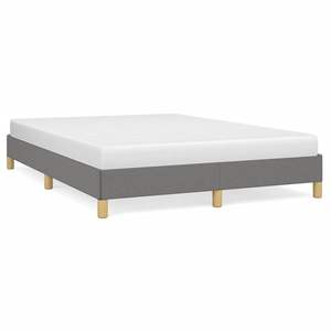 Base de Cama Queen Tapizada en Tela Gris Oscuro, Madera Contrachapada y Madera Sintética, Duradera y Elegante - Product Image 2