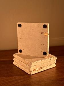 Posavasos de Piedra Natural Travertino, Juego de Posavasos de Mármol, Decoración de Mesa - Product Image 5