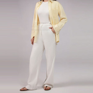 Custom Made Heavy Duty Women Co-ord <b>Set</b> Solid Casual Spring/Summer 2-Piece Long <b>Set</b> Eco-Friendly Breathable Factory Direct - Product Image 1