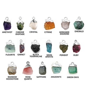 Colgante de Cuarzo Ahumado Natural de 15x10MM – Collar con Dije de Piedra de Nacimiento en Forma Libre Bañado en Oro - Product Image 3