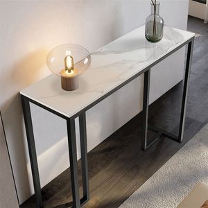 Elegant Decorative Metal <b>Table</b> With Marble Finish Premium Accent Furniture For Hotel Lobby And Residential Entrance Spaces - Product Image 3
