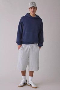 Sudadera con Capucha Extra Grande para Hombre, Color Azul Marino Sólido, Informal, de Algodón y Felpa, Corte Regular, para Otoño - Product Image 2