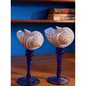 Elegant seashell-inspired wine glass unique patterns that create a refined and luxurious visual appeal - Product Image 3