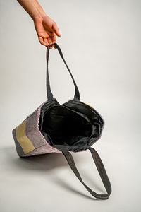 Sac fourre-tout en toile avec fermeture éclair, motif à carreaux, sac à main, approvisionnement en gros, personnalisation OEM ODM, livraison rapide - Product Image 2