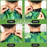 Capes de coiffure professionnelles personnalisées avec logo imprimé, imperméables, en polyester, écologiques, style salon, pour barbier
