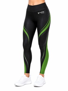 KAMPFER INDUSTRIES <b>Women's</b> High Waist Full Length <b>Leggings</b> Black <b>Green</b> Print Sporty Compression Fitness Wear With OEM 2026 - Product Image 3