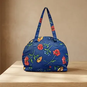 Stylish Luxury Designer Cotton Hand <b>Bags</b> <b>for</b> <b>Women</b> Large Capacity Zipper Closure Unique Patterns Daily Use College <b>Office</b> Travel - Product Image 4