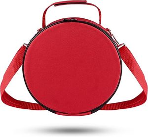 Masonic Universal Crown Case – Available in Black, <b>Red</b> & Purple – Premium Round Regalia Storage Bag with Handle & Shoulder Strap - Product Image 1