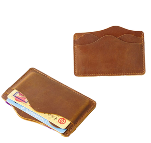 Cartera Bifold de Cuero Vacuno Encerado con Aceite Genuino Vintage para Hombre con Logotipo Personalizado, Bloqueo RFID para Tarjetas de Crédito - Product Image 1