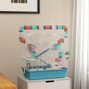 Gabbia per Animali Domestici in Acciaio Inox e Vetro per Criceti e Piccoli Animali - Uso Interno di Lusso per Razze Grandi e Piccole - Product Image 3