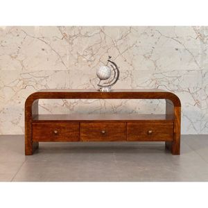 Darcy 3 cassetti scaffale aperto castagno Media unità Console tavoli - Product Image 2